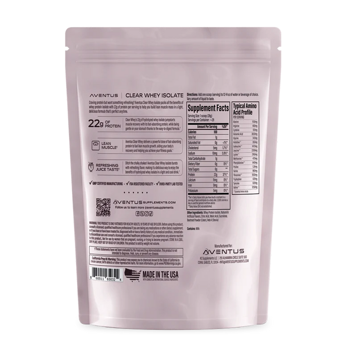 Aventus Clear Whey 29 porciones