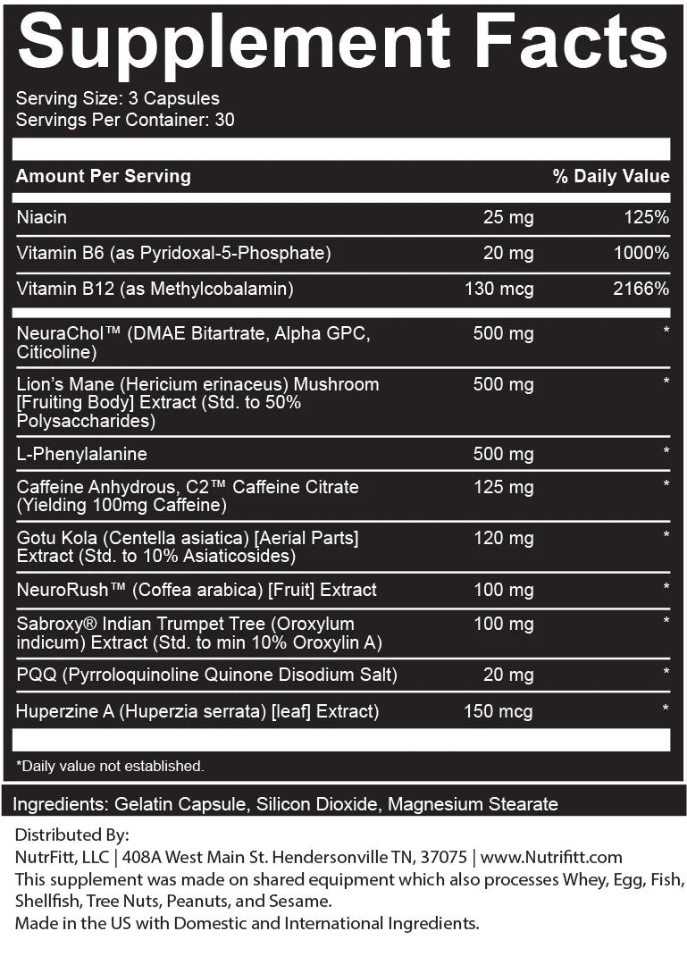 CODEX – ADVANCED NOOTROPIC FORMULA 90 caps 30 porciones
