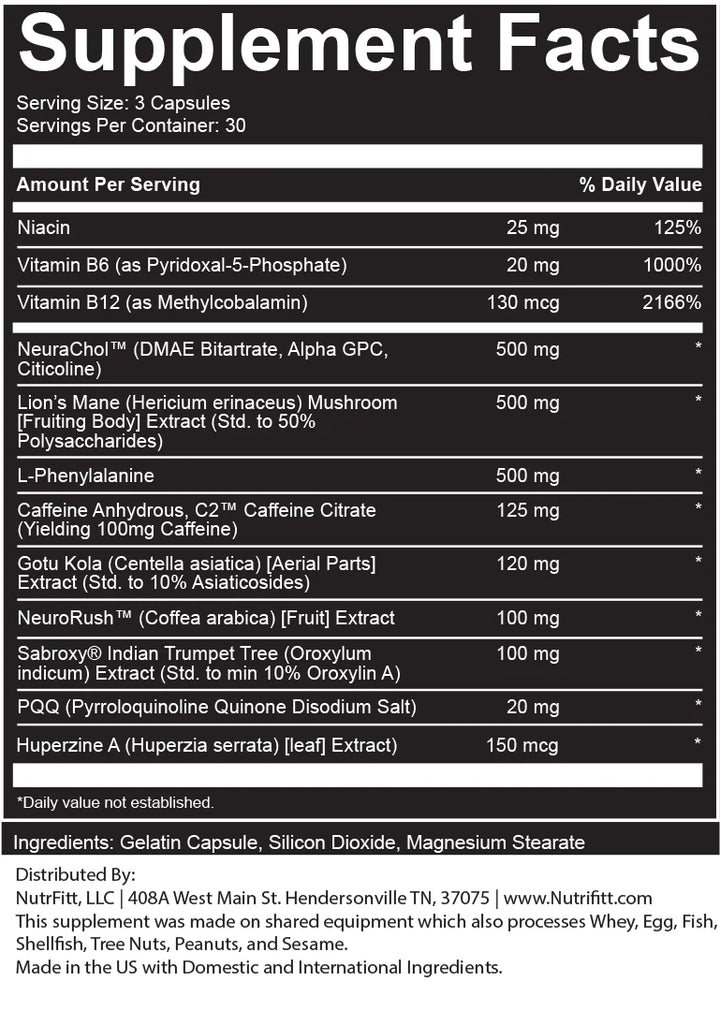 CODEX – ADVANCED NOOTROPIC FORMULA 90 caps 30 porciones