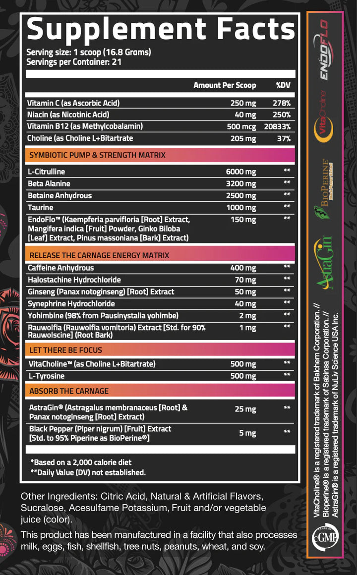 Nutrifitt Carnage 21 porciones