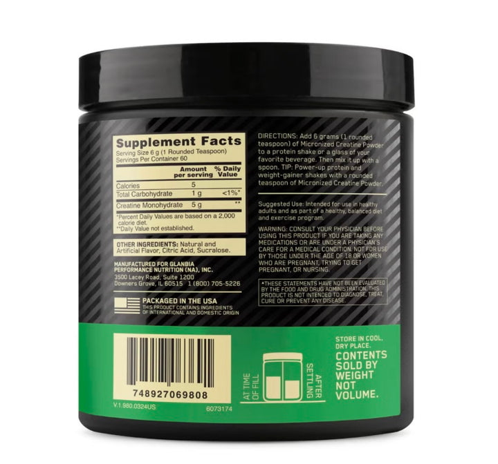 Micronized Creatine 60 Porciones