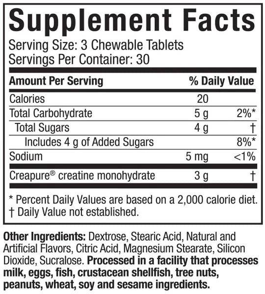 CREATINE CHEWS 90 tabs