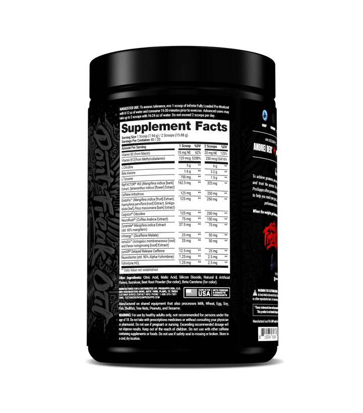 Infinite Fully Loaded Pre-Workout 40/20