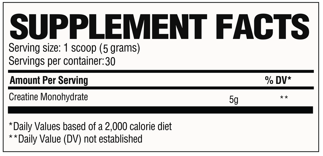 RAW Creatine 30 porciones