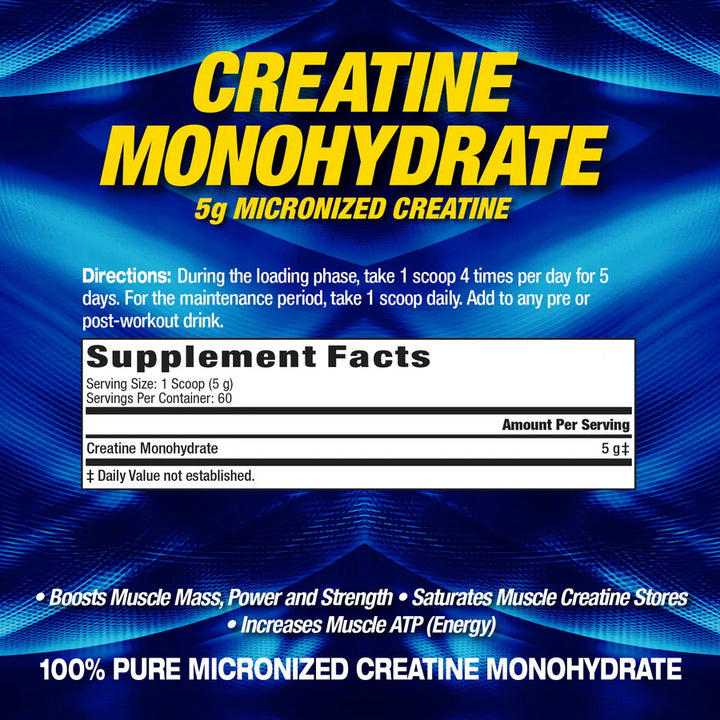 Creatine Monohydrate 5g 60 porciones