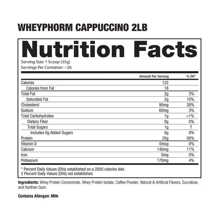 Whey Phorm Whey Protein & Isolate 65 porciones 5 LBS