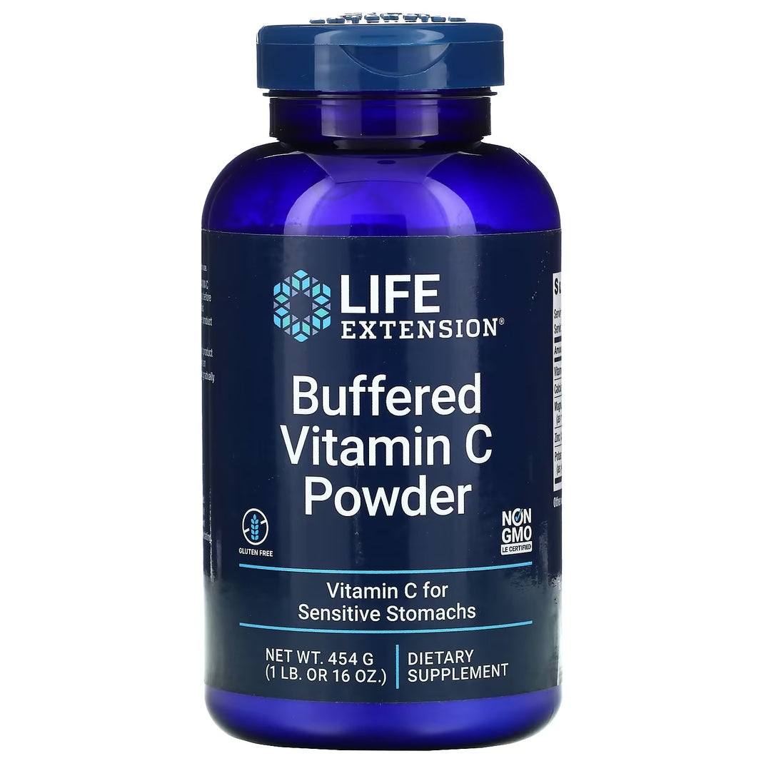 Buffered Vitamina C regulada en polvo 16oz 454 g