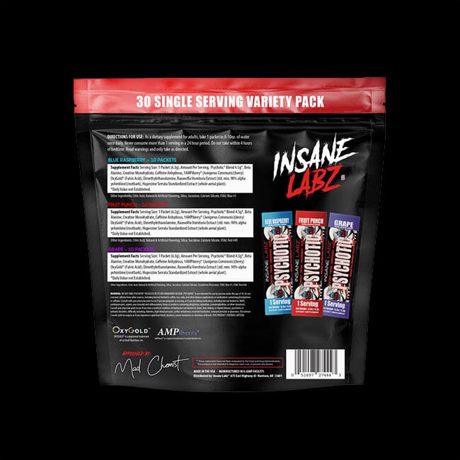 Psychotic 30 Single pack variety 3 sabores