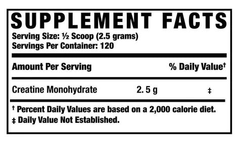 Creatine Xs 2.5g 120 porciones
