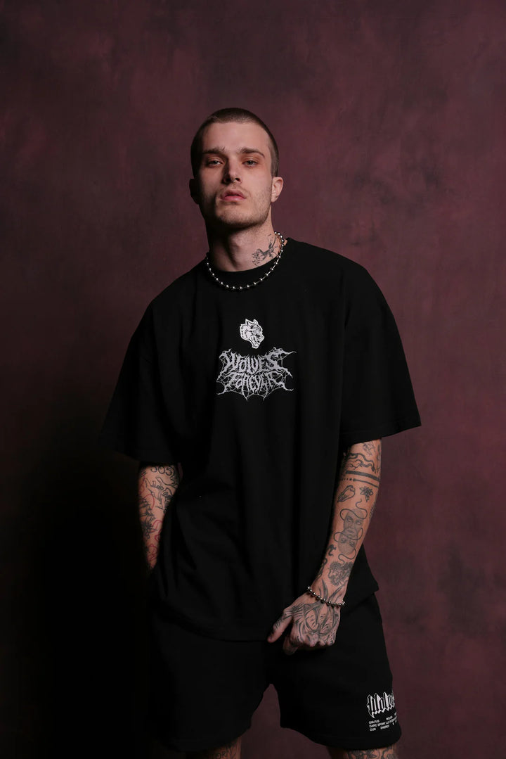 SEED OF DARCNESS "PREMIUM" OVERSIZED UNISEX TEE IN BLACK/RED