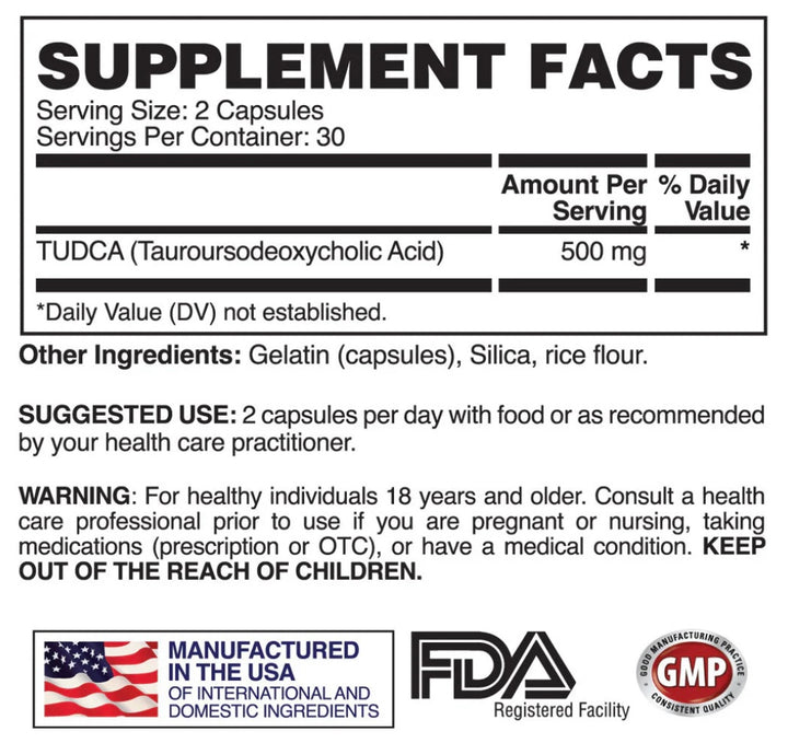 TUDCA - LIVER & & GUT HEALTH SUPPORT 60 caps