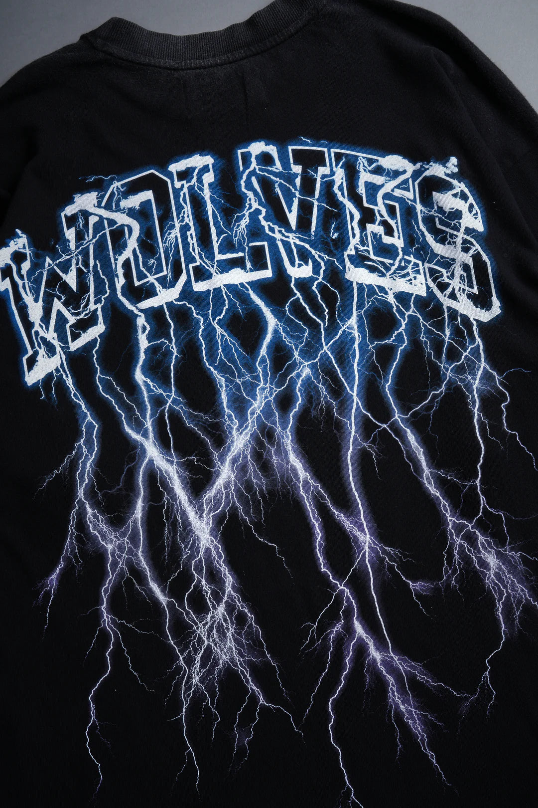 THUNDER "PREMIUM" OVERSIZED TEE IN BLACK/PURPLE LIGHTNING