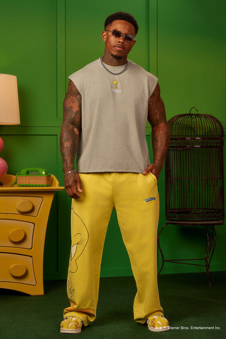 3107 - LOONEY TUNES EMBROIDERED CUT-OFFS