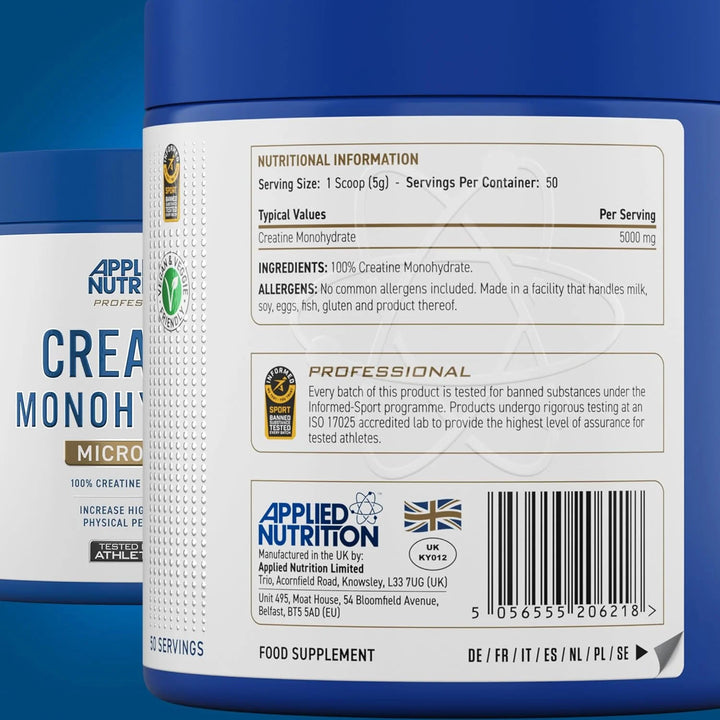 AN Creatine Monydrate Micronized 1kg 200 porciones