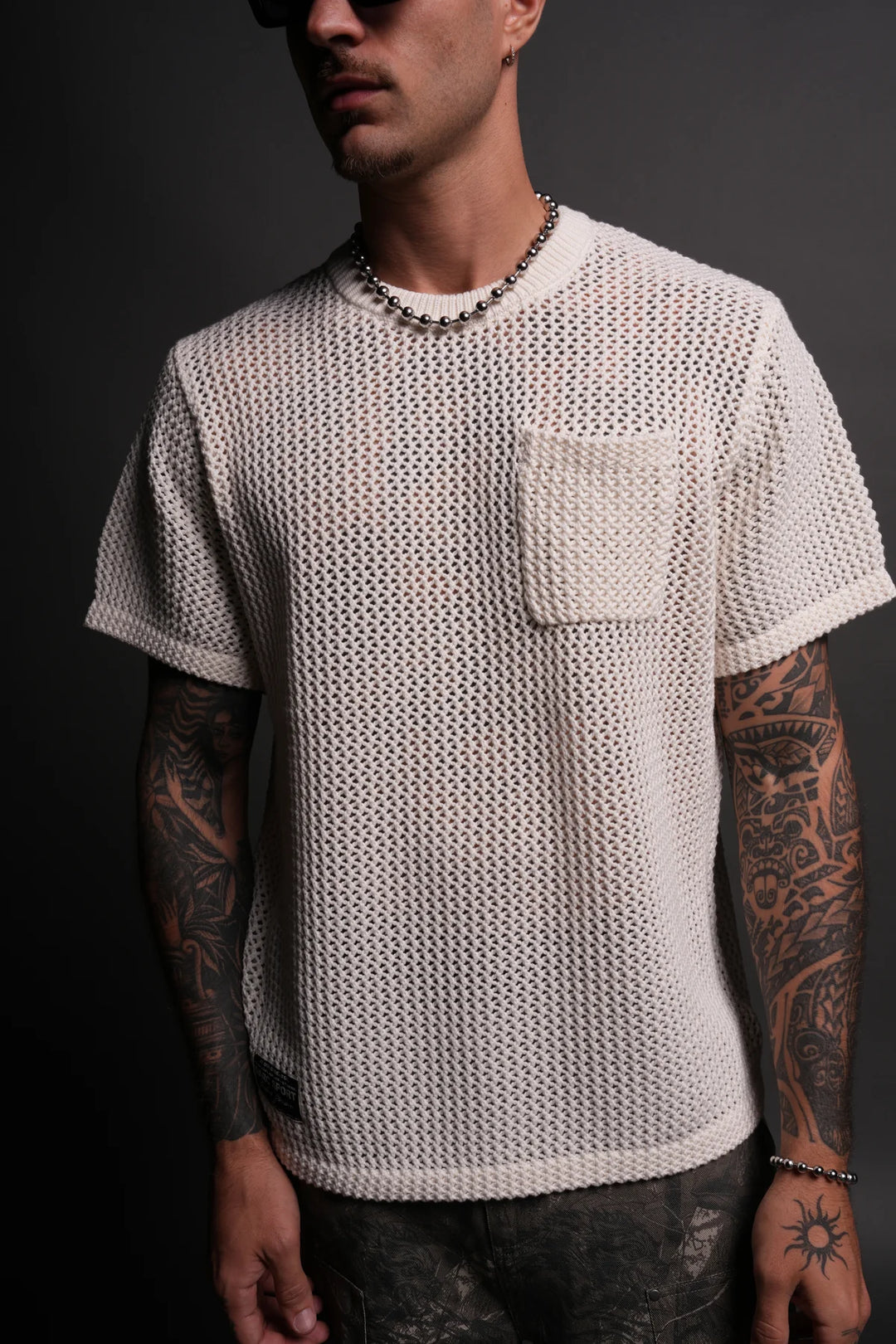 DARC CORE SATVA KNIT S/S V2 SHIRT IN CREAM