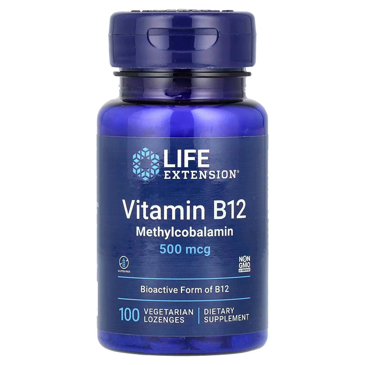 Vitamina B12 Metilcobalamina 500 mcg, 100 pastillas vegetales