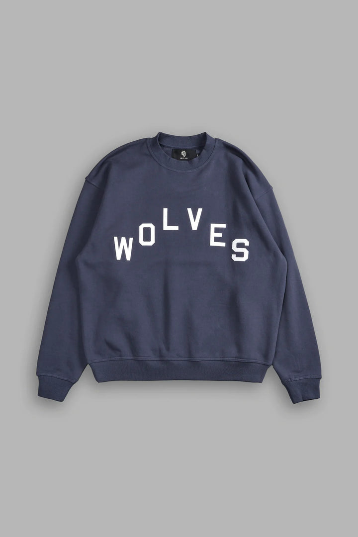 WOLVES PYRAMID LONDON CREWNECK IN MIDNIGHT BLUE