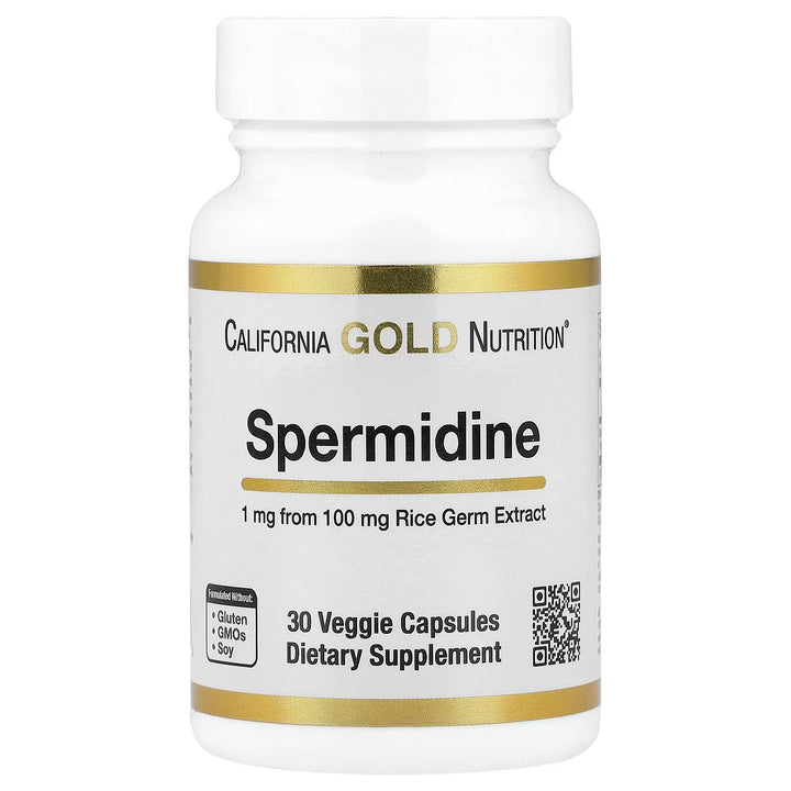 Spermidine Espermidina, Extracto de germen de arroz, 1 mg, 30 caps
