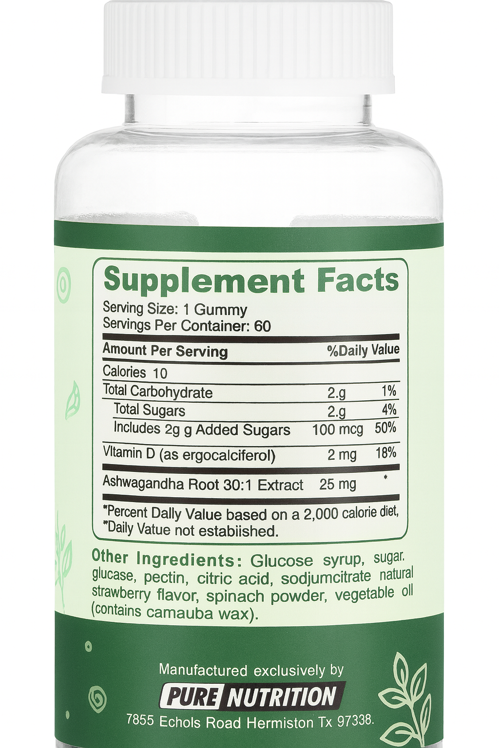 ASHWAGANDHA ROOT GUMMIES 60pz