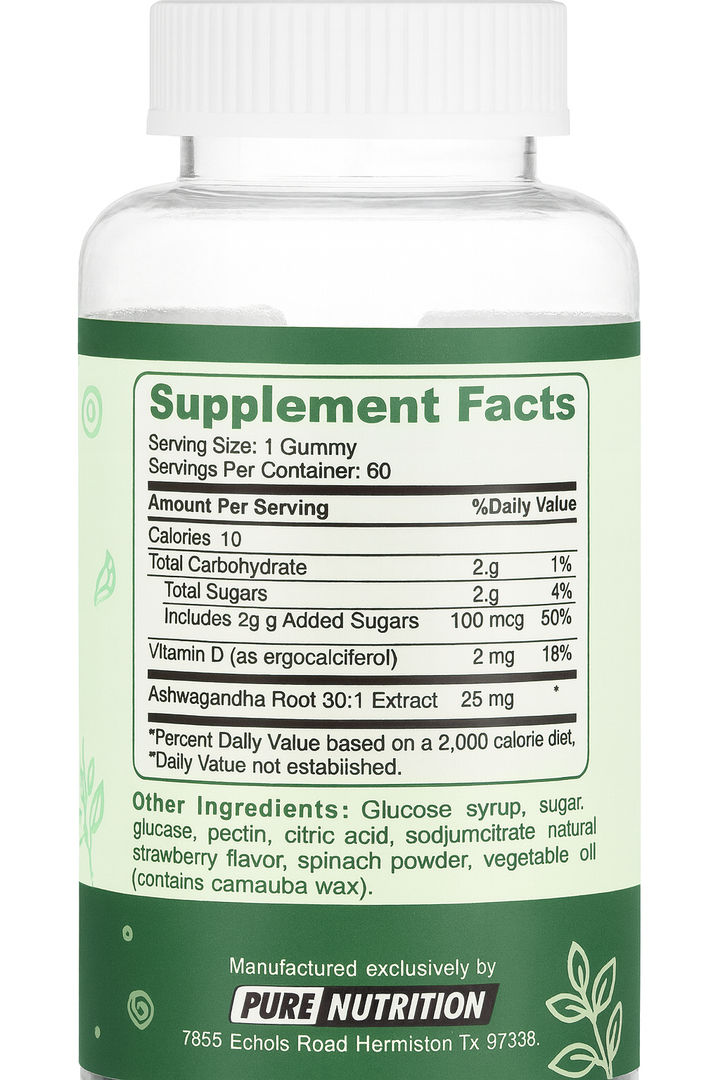 ASHWAGANDHA ROOT GUMMIES 60pz