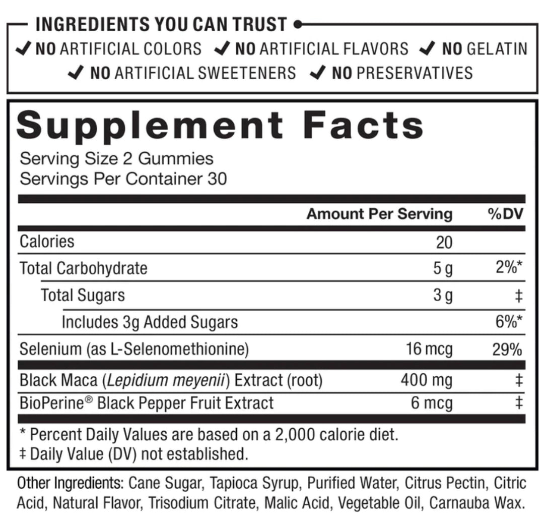 Black Maca 60 Gummies