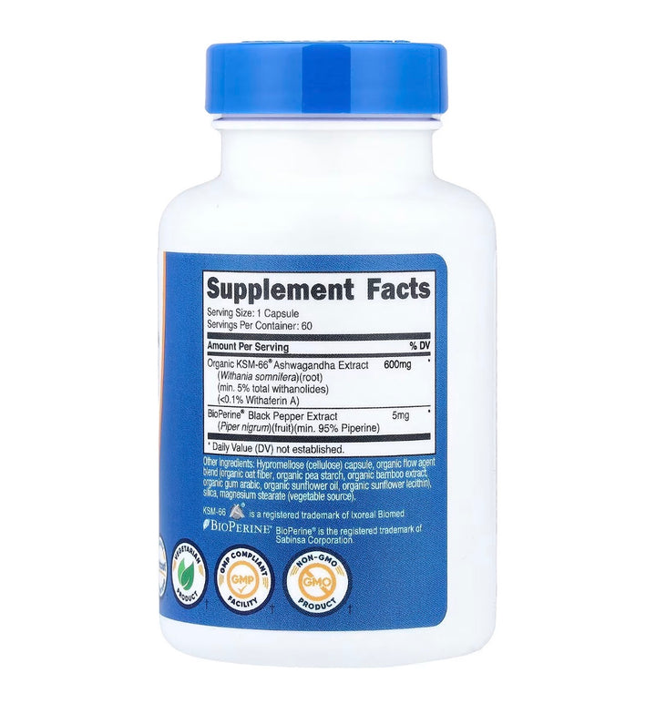Nutricost KSM-66 Ashwagandha extracto de raíz 60 caps