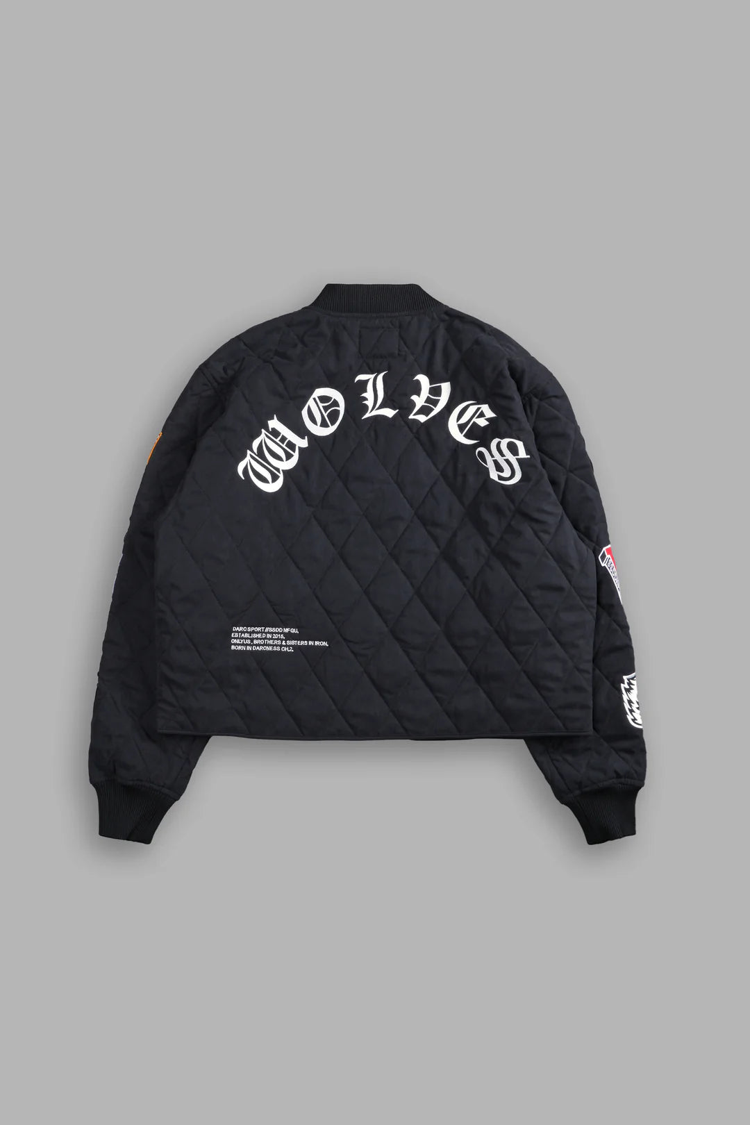 OUR CREW BOXY DARCO QUILTED JACKET IN BLACK