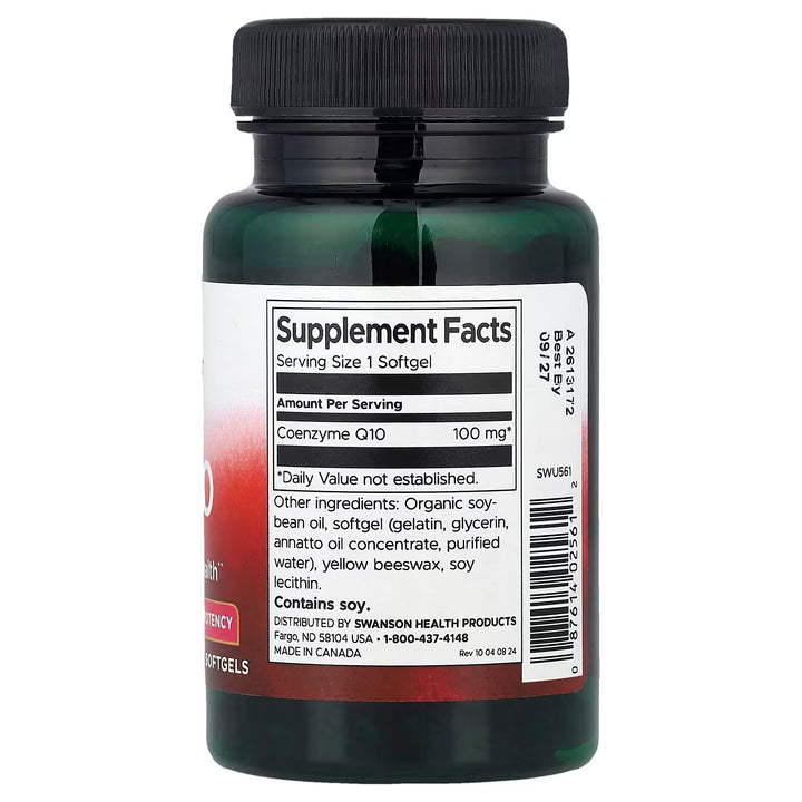 CoQ10, Alta potencia, 100 mg 100 caps