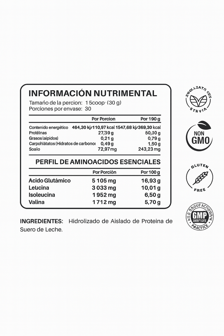 ISO RAW 30 porciones Sabor Natural
