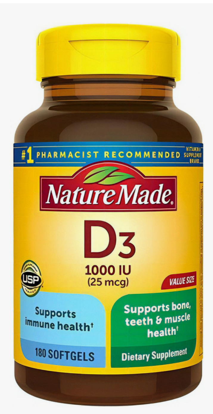 Vitamina D3 Nature Made 210 cápsulas