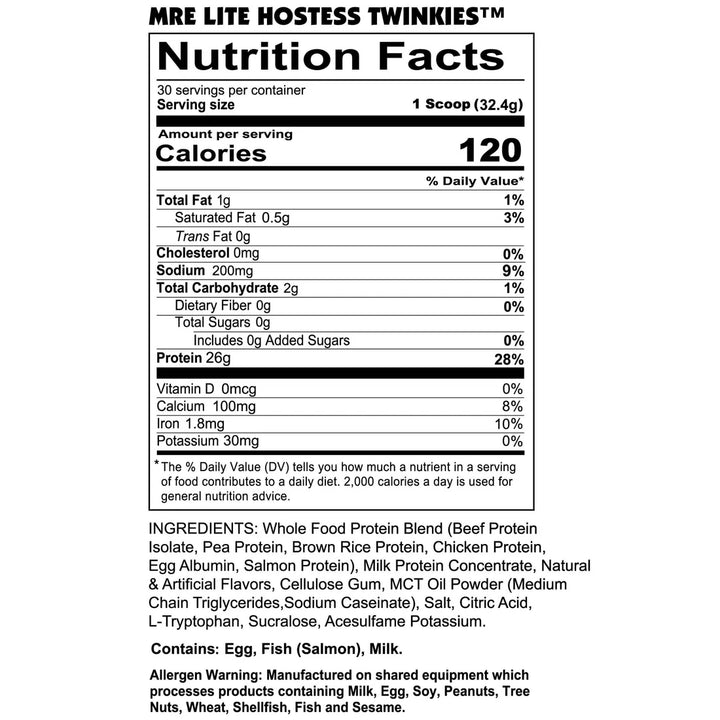Redcon1 HOSTESS MRE LITE TWINKIES™ PROTEIN POWDER 30 porciones