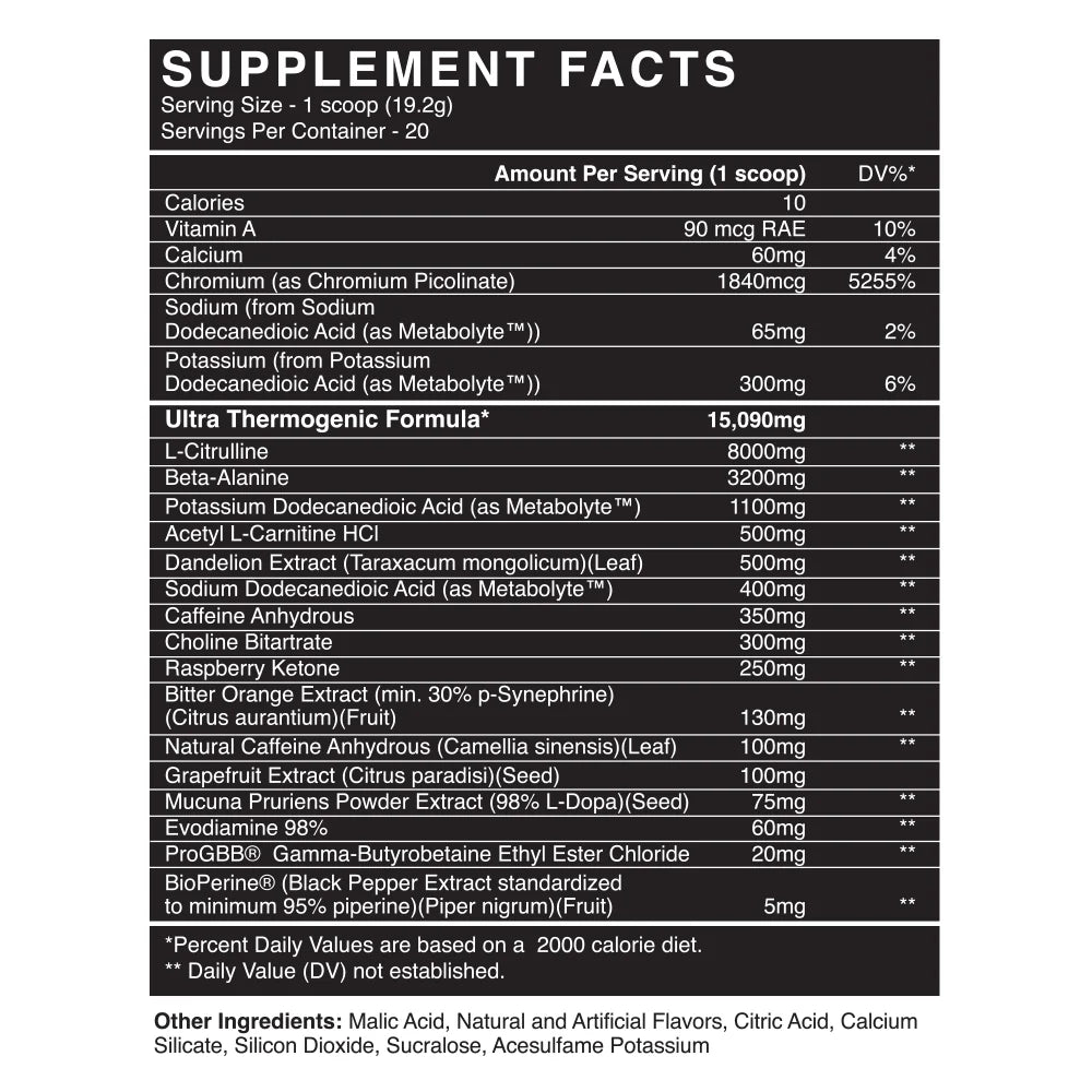 Blackmarket x Anabolic Warfare SCORCH Ultra Thermogenic Pre-workout 20 porciones
