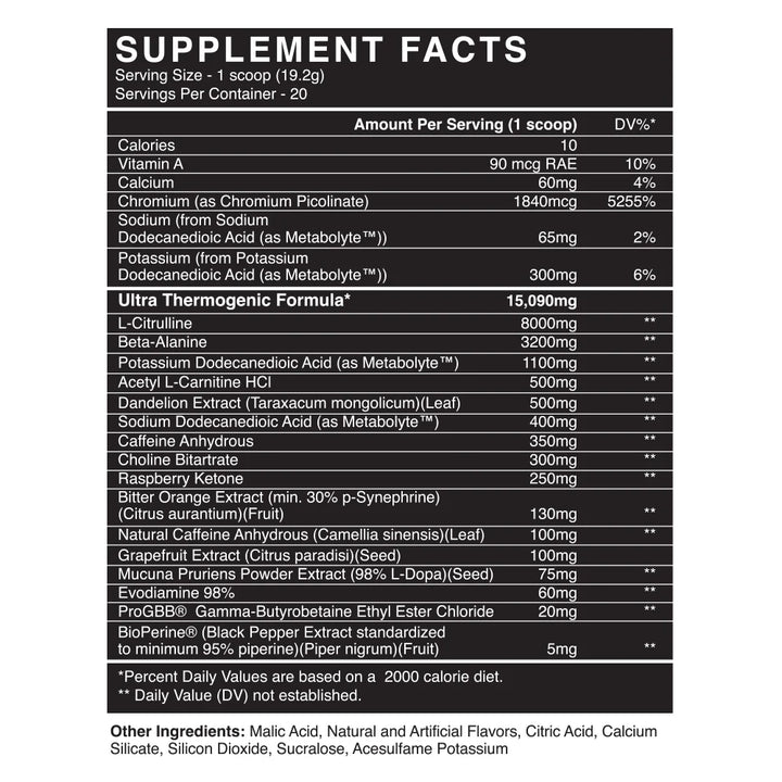 Blackmarket x Anabolic Warfare SCORCH Ultra Thermogenic Pre-workout 20 porciones