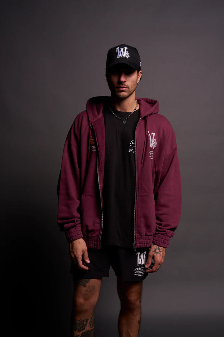 OUR MARK "CHAMBERS" ZIP HOODIE IN GEMSTONE