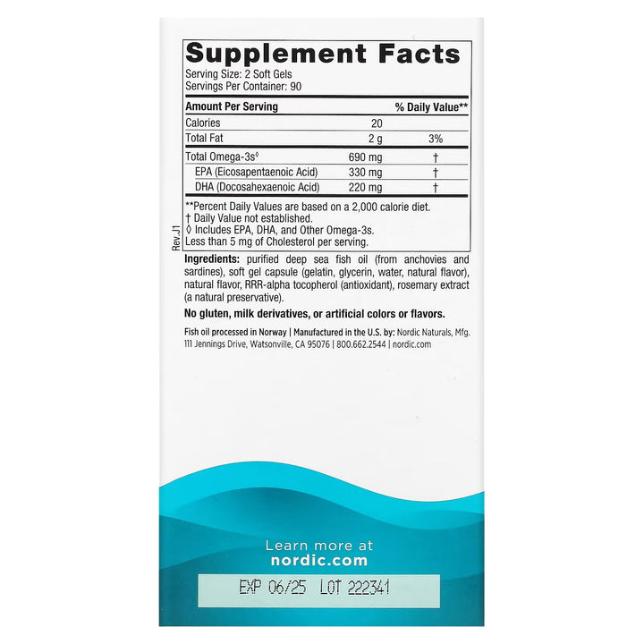 Nordic Omega-3 180 Soft geles