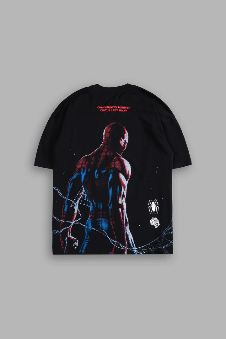 WEB OF SHADOWS "PREMIUM" OVERSIZED TEE IN BLACK