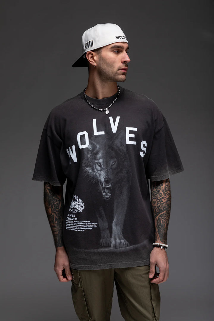 IN THE SHADOWS "PREMIUM VINTAGE" OVERSIZED TEE IN WOLF GRAY