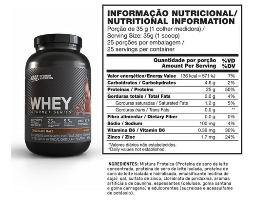 ON Whey Gourmet Series 900g 25 porciones