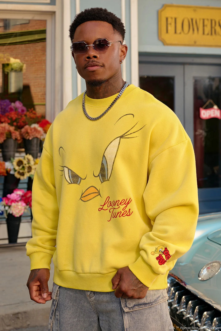 5255 - LOONEY TUNES FACE CREWNECKS