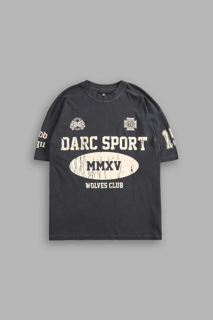 GRIDIRON "PREMIUM" OVERSIZED TEE IN WOLF GRAY