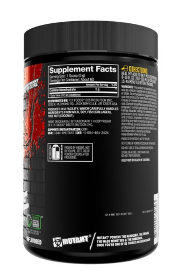 Mutant Creatine Monohydrate 5g 60 porciones