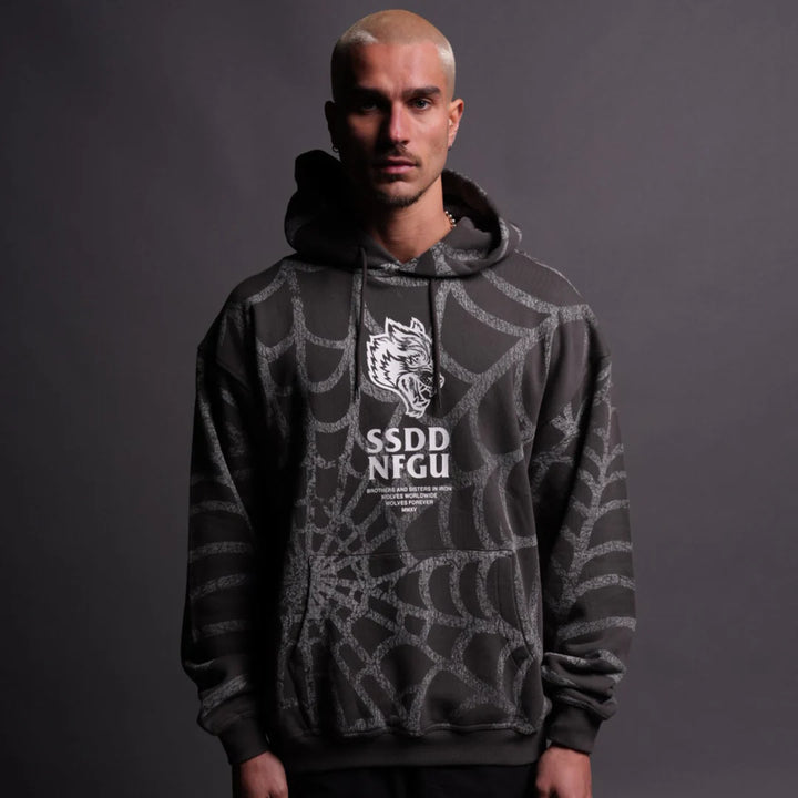 SYMBIOTE WEB "BISHOP" HOODIE IN WOLF GRAY