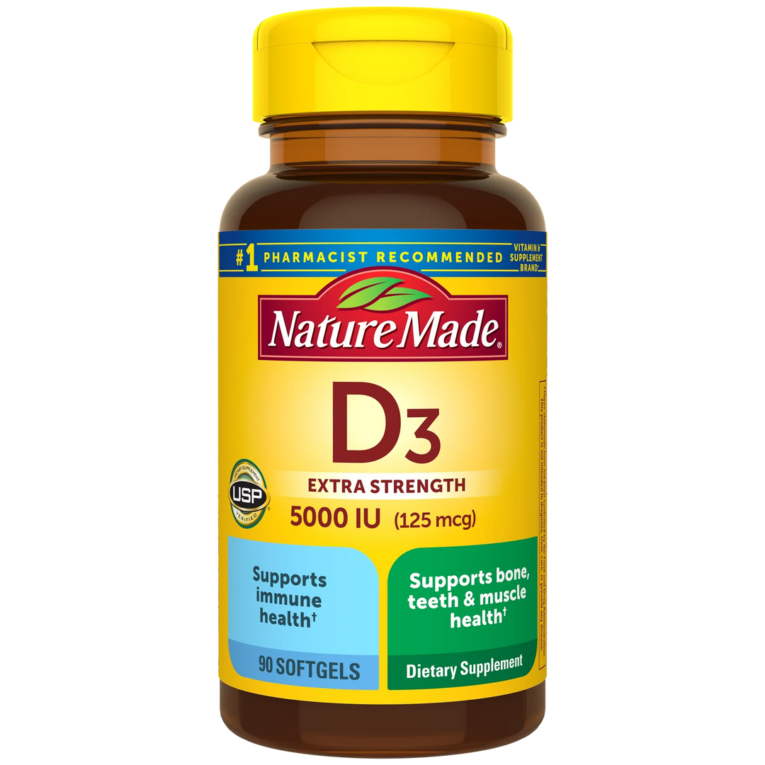 Vitamin D3 Extra Strength 5000 IU (125 mcg) 100 Softgels