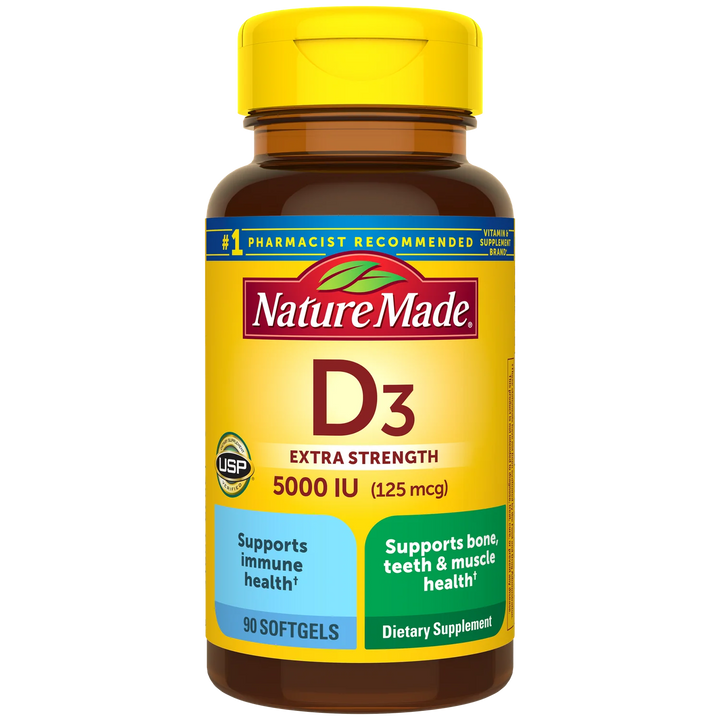 Vitamin D3 Extra Strength 5000 IU (125 mcg) 100 Softgels