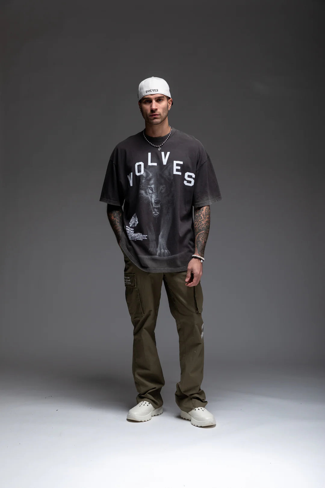 IN THE SHADOWS "PREMIUM VINTAGE" OVERSIZED TEE IN WOLF GRAY