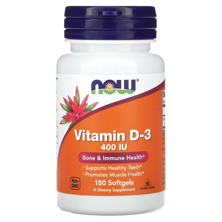 Vitamina D3, 400 IU, 180 caps