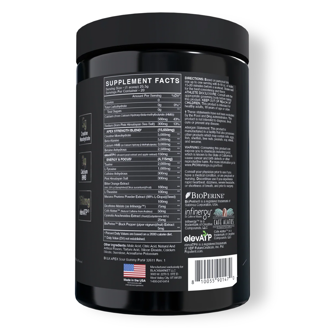 BULK APEX Strength Pre-workout 20 porciones