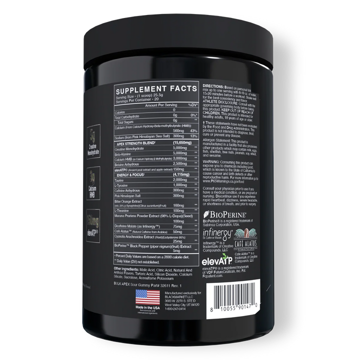 BULK APEX Strength Pre-workout 20 porciones