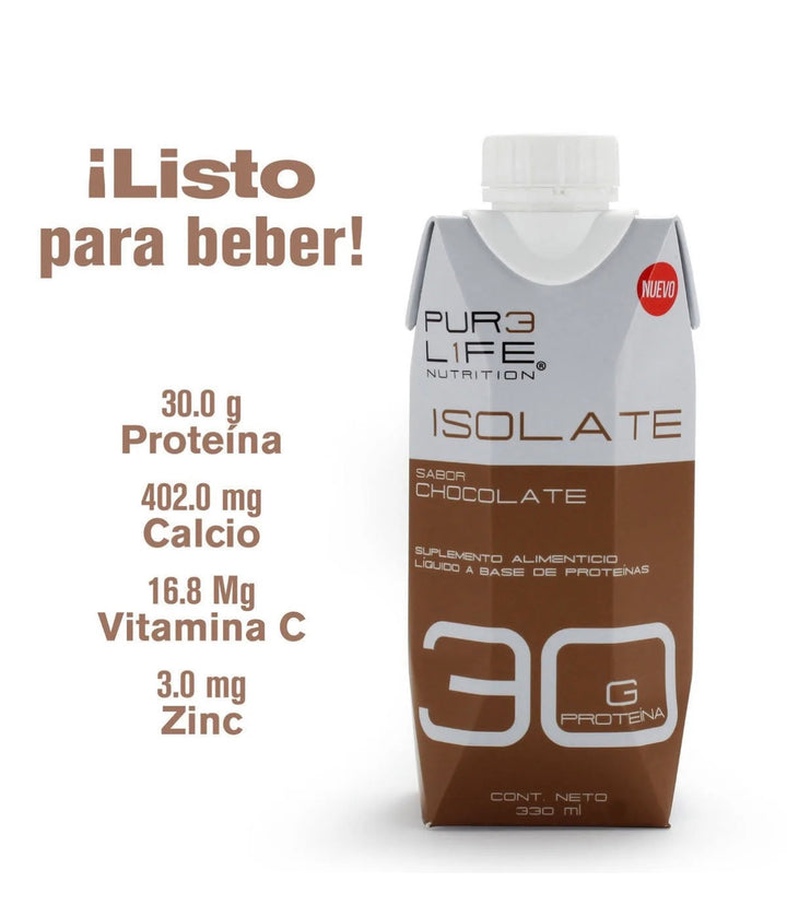 Pure Life Proteína Isolate Rtd, 1 Pieza 330 ml