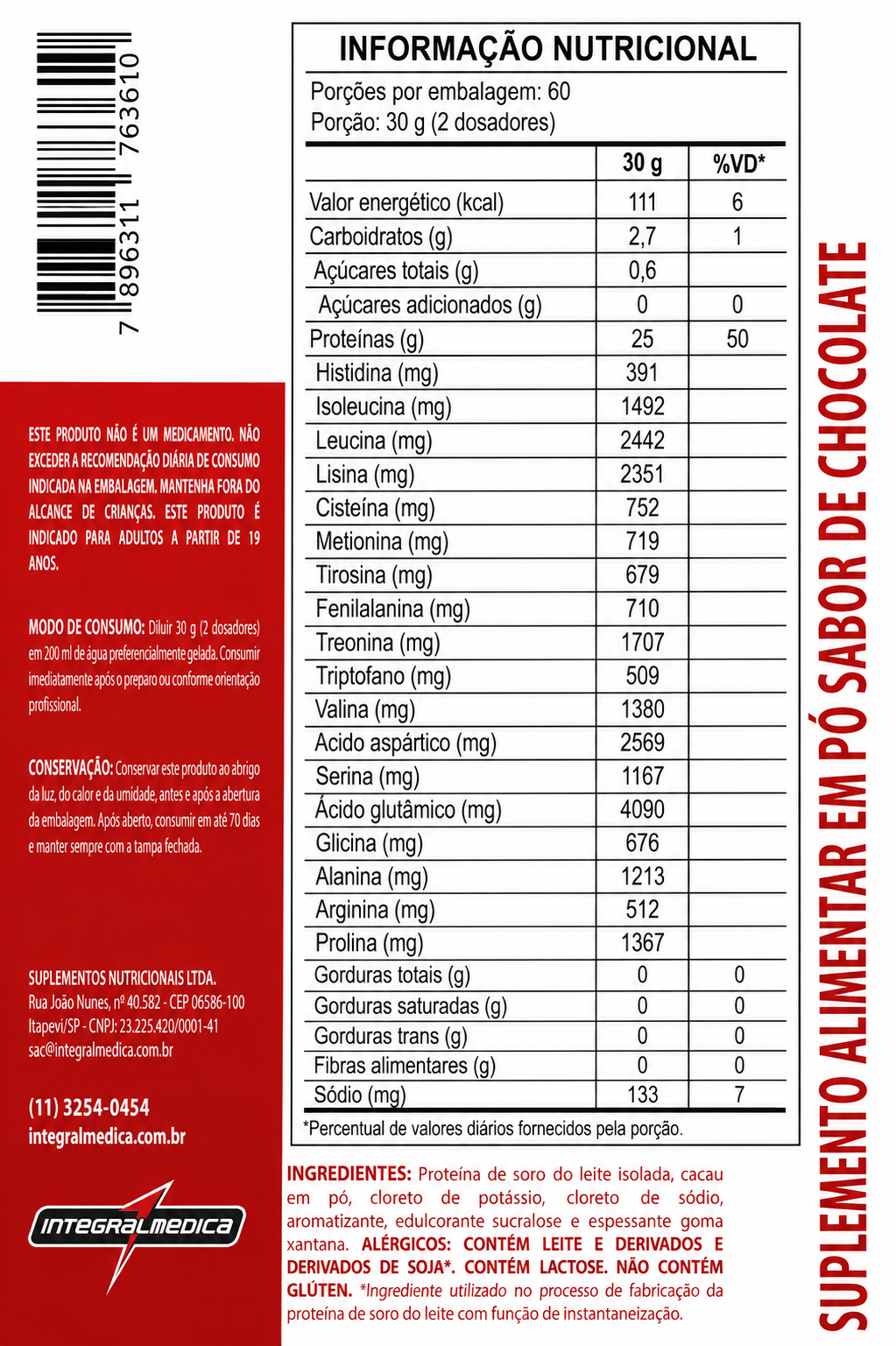 INTEGRAL MEDICA ISO PROTEIN TRIPLE ZERO 1800GR